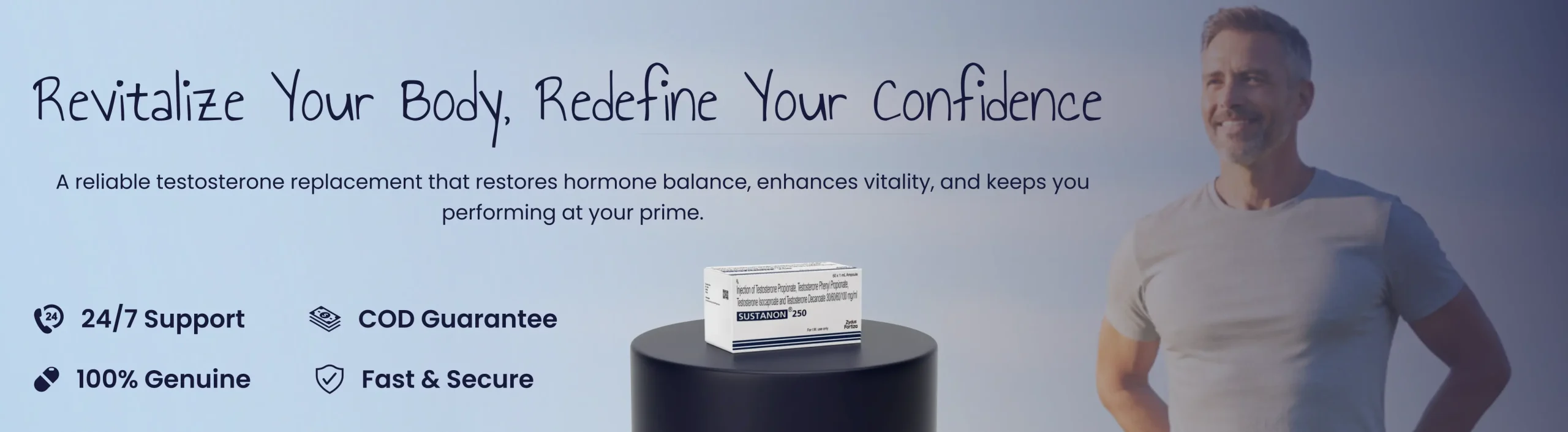 Sustanon 250 testosterone replacement therapy injection – information for hormone deficiency treatment UK